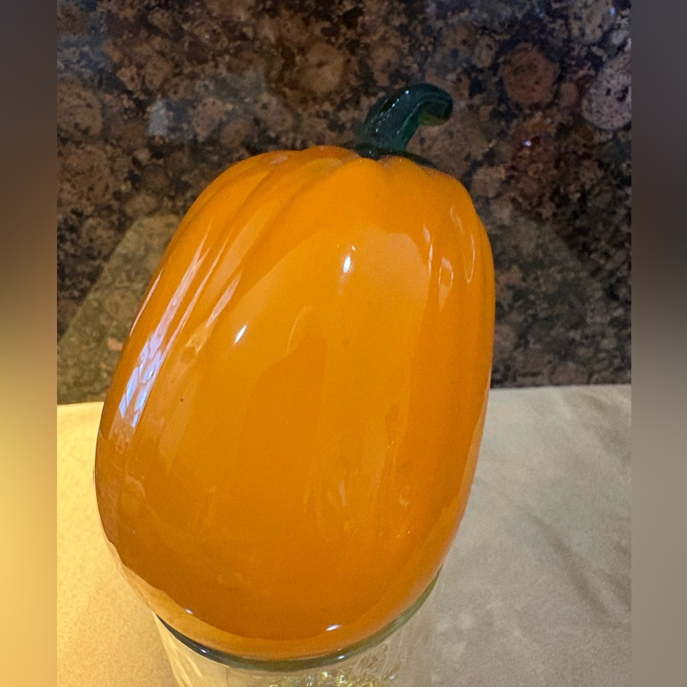 Glass Pumpkin Decor